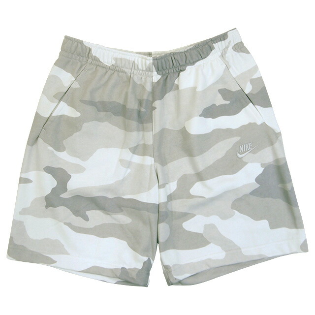 楽天市場 ナイキ Nike クラブ カモ フレンチテリー ショートパンツ Bv29 073 サッカー フットサル スウェット ハーフパンツ 迷彩柄 カジュアル 普段着 メンズ 白 グレー フタバsp 楽天市場店