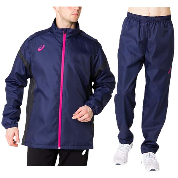 ナイン照応可 学院称呼チェック込みチャージ アシックス Asics ウィンドブレーカー上下固化 後様起毛ブレーカー 部活 防寒到達 Donloree Com