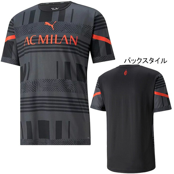 ACミラン 2021-22 PM SSシャツ 765053-04 サッカー レプリカ プラクティスシャツ 半袖 練習着 ブラック 黒 プーマ PUMA  最も信頼できる