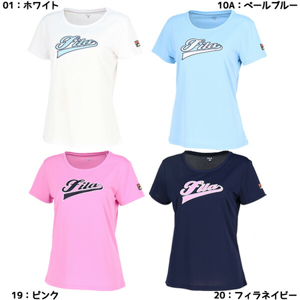 新品　FILA テニス　シャツ　L ホワイト　ブルー　爽やか 楽天市場】フィラ FILA テニスウェア レディス アップリケT