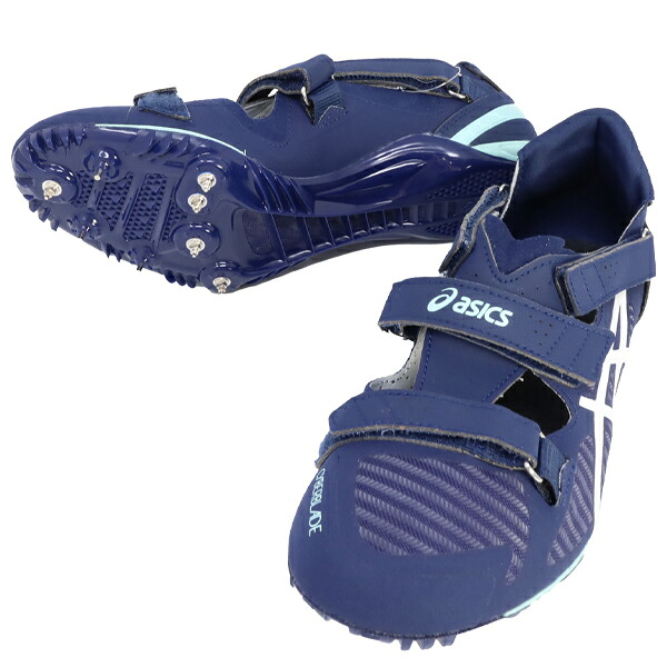 アシックス asics メンズ レディース 陸上スパイク CYBERBLADE 16 1093A134-401 短距離用 ネイビー|フタバSP 店