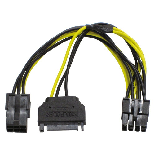 楽天市場 4pin電源 大 X2個 Pci Express電源変換ケーブル 4pin 大 X2個 Pci Eグラフィックボード用電源6pin オス 変換名人 Idep Pcie6p フタバヤ楽天市場店