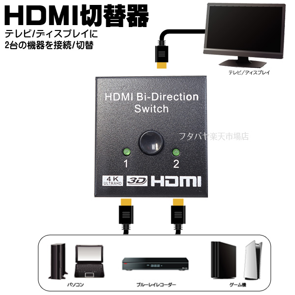 新作揃え HDMI 分配器 切替器 セレクター ディスプレイ 3入力 1出力 4K 高画質