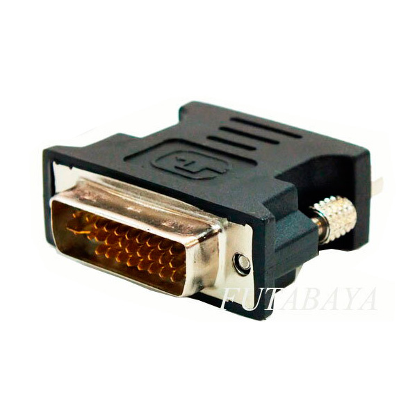 DVI→VGA変換アダプタ DVI-I 29pin(Dual Link)(オス)→VGA(メス) SSA SDVIM-VGAF DVI-VGA 変換  ブラック u203b接続方向有(PC側DVI-I) ｜フタバヤ楽天市場店