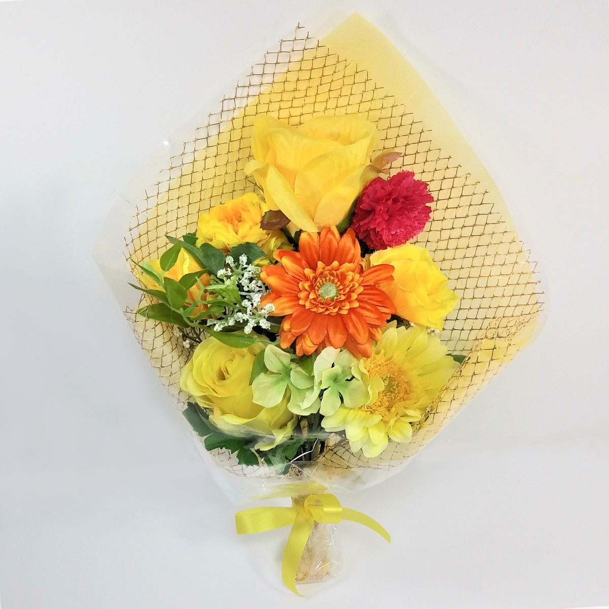 【楽天市場】造花 アーティフィシャルフラワー 花束 ブーケ 母の日 お母さんありがとう プレゼント ギフト ガーベラ 無料ラッピング 無料 ...