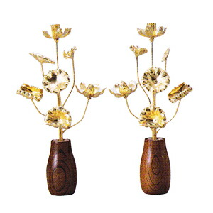 常花 木製純金箔 7本立 中 高210粍