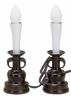 電気ローソク 茶色 大 高20cm 巾6.5cm 4,740円