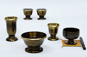 モダン仏具 有明 りんセット 中 5具足 セピア 17,360円
