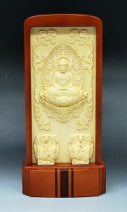 スタンド型掛軸 レリーフ ・曹洞宗 ブラウン色 ・小・中