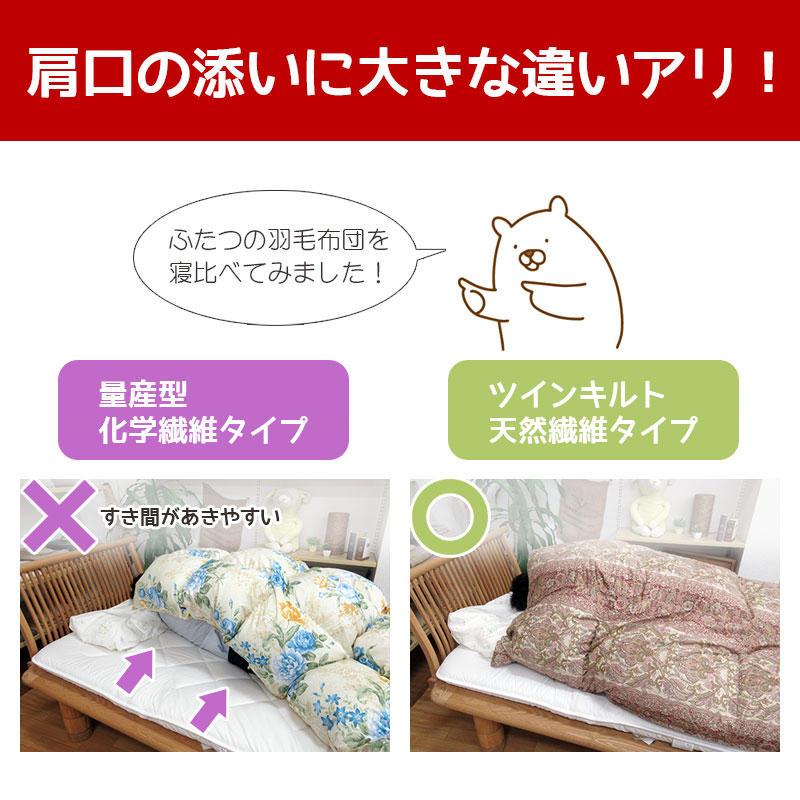 羽毛布団 ハンガリー産 シルバー グース93% クイーン 210×210 ツイン