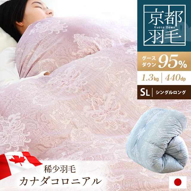 58％以上節約 羽毛布団 セミダブルロング マザーグースダウン95% 170