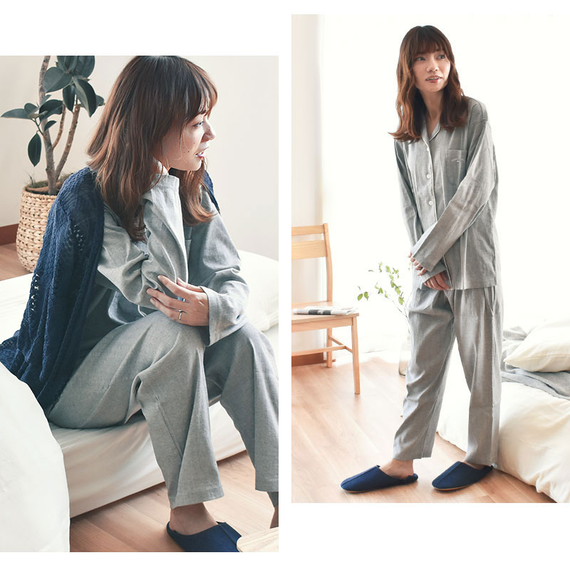半額 ビワコットン Biwacotton パジャマ レディース 綿100 敬老の日 ギフト 衿付き 前開き 長袖 長ズボン 婦人 S M L Ll 2l 日本製 国産 プレゼント 贈り物 お祝い 無地 グレー ネイビー 御中元 お中元 Dev2 Officinegullo Com