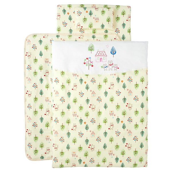 ベビー布団 7点セット （ ミニベビーベッド用 60×90ｃｍ用 ） フォレストフレンズ Y 日本製 【 ベビー布団セット ミニベビー布団セット ミニベビー布団 ミニベッド用 ミニ ミニサイズ 】【店頭受取対応商品】