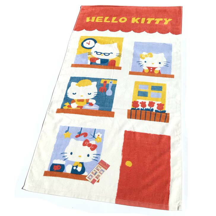楽天市場】ハローキティ バスタオル 普通判 サンリオ 60cm×120cm