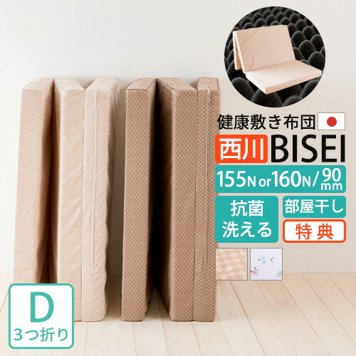 西川　三つ折りBISEI 健康敷布団 46941_1.jpg