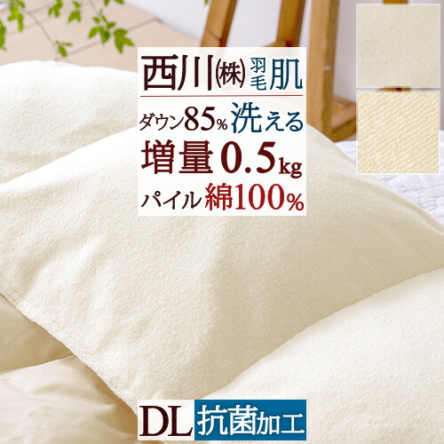 通常便なら送料無料 マラソン 500円クーポン 1 16 AM迄 羽毛肌掛け布団 ...