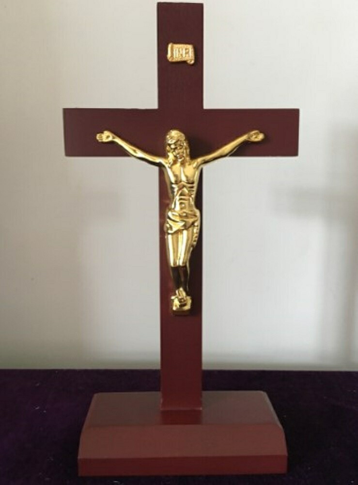 INRI 木製十字架 磔刑のイエス・キリスト像 十字架の道行 INRI 木製十字架 磔刑のイエス・キリスト像 十字架の道行