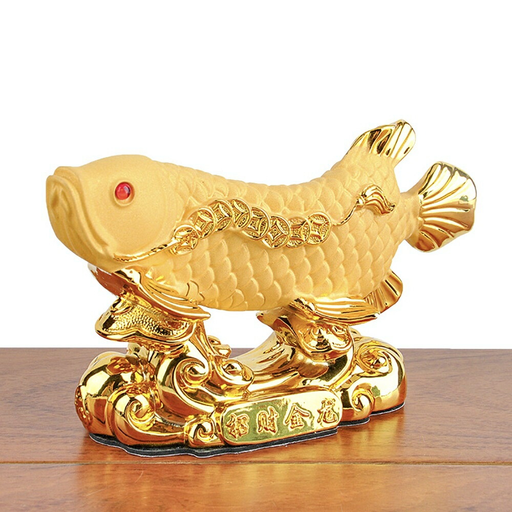 楽天市場】金龍魚 置物 アロワナ 風水 金龍 魚 特大最大長さ約