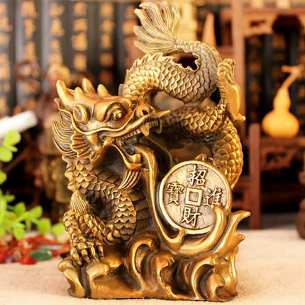 4960【中国】竜　龍　ドラゴン　古銭　絵銭 楽天市場】【在庫限り】【人気商品】 置物 龍 古銭 古錢 五本爪 龍 竜