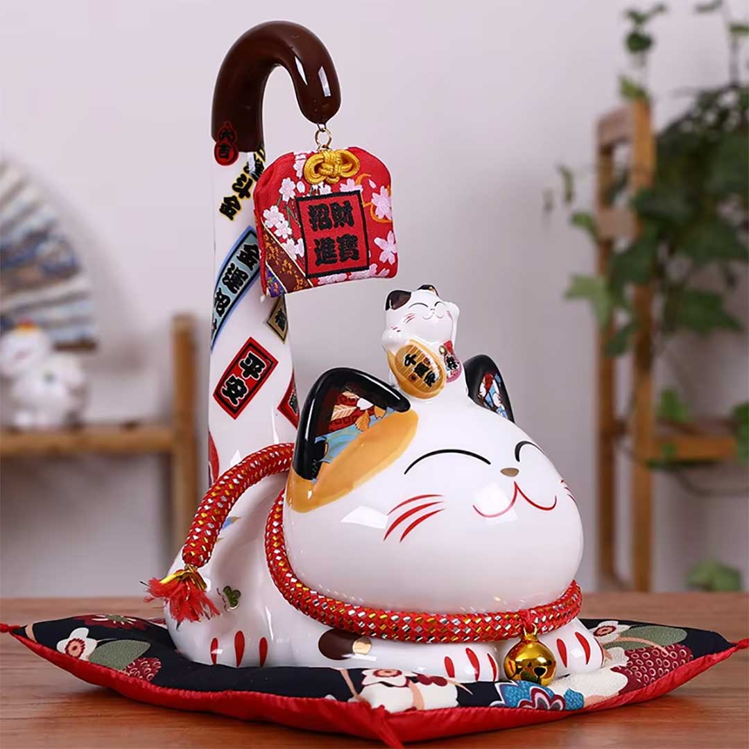 楽天市場】貯金箱 長い尻尾 招き猫 尻尾招き コイン バンク