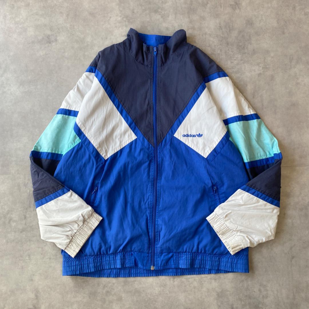 古着　アディダス　ナイロンジャケット　レトロ　レア配色　マルチカラー　ジャージ 80s~ adidas アディダス マルチカラー トラックジャケット