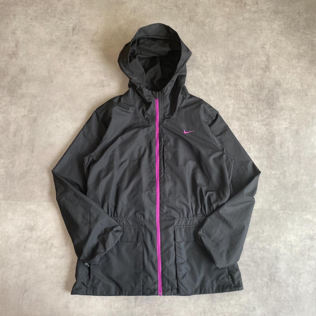 レアUS古着○ナイキ フランス代表 刺繍ナイロンジャケット 2XL NIKE ナイキ ナイロンジャケット 刺繍ロゴ バックロゴ USA製 90s