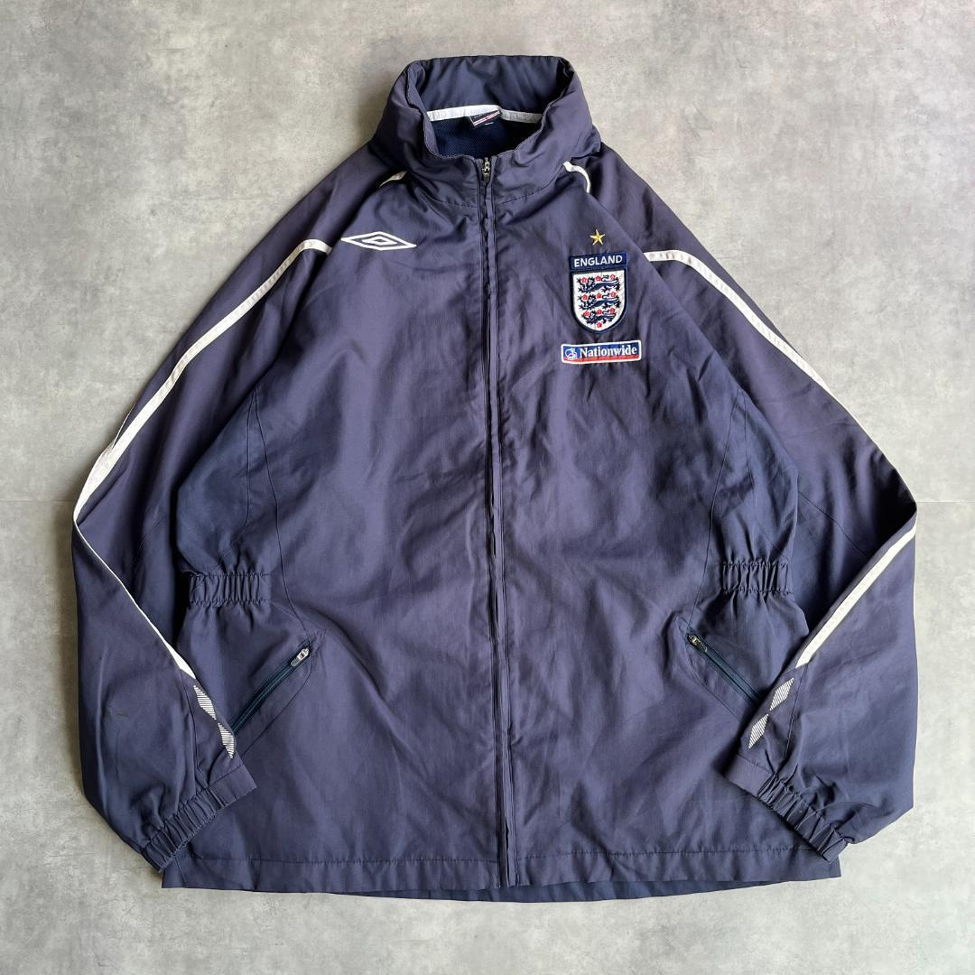 E6671◾️90S アンブロ　イングランド代表　トラックジャケット 90年代 UMBRO アンブロ イングランド代表 ポリエステル