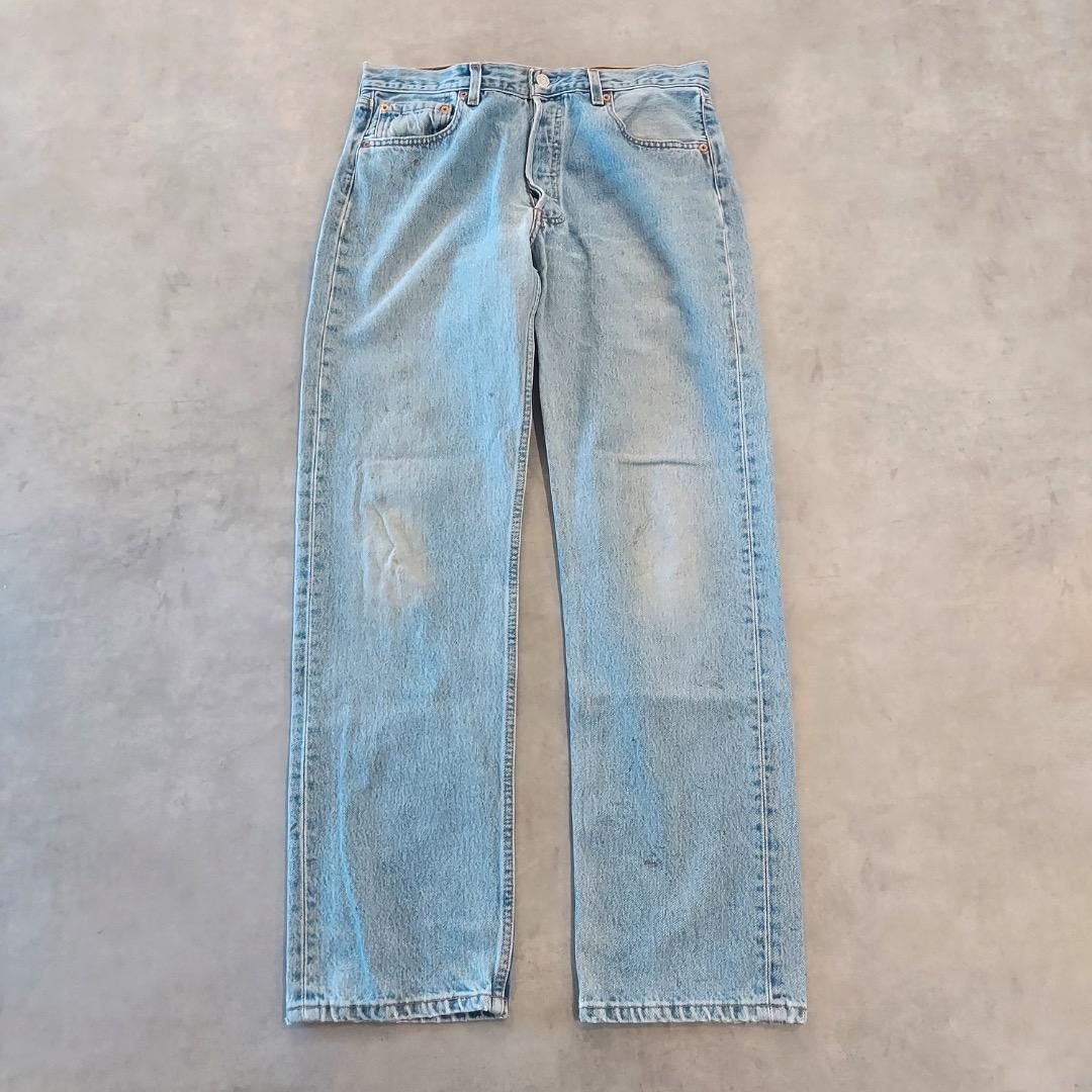 【中古】リーヴァイズジーンズ501 W34 エルパソ 青 90s USA製 古着 17441 ユーズド USED 中古 レトロ メンズ レディース 一点物 アメカジ 古着 ズボン・パンツ-メンズファッション