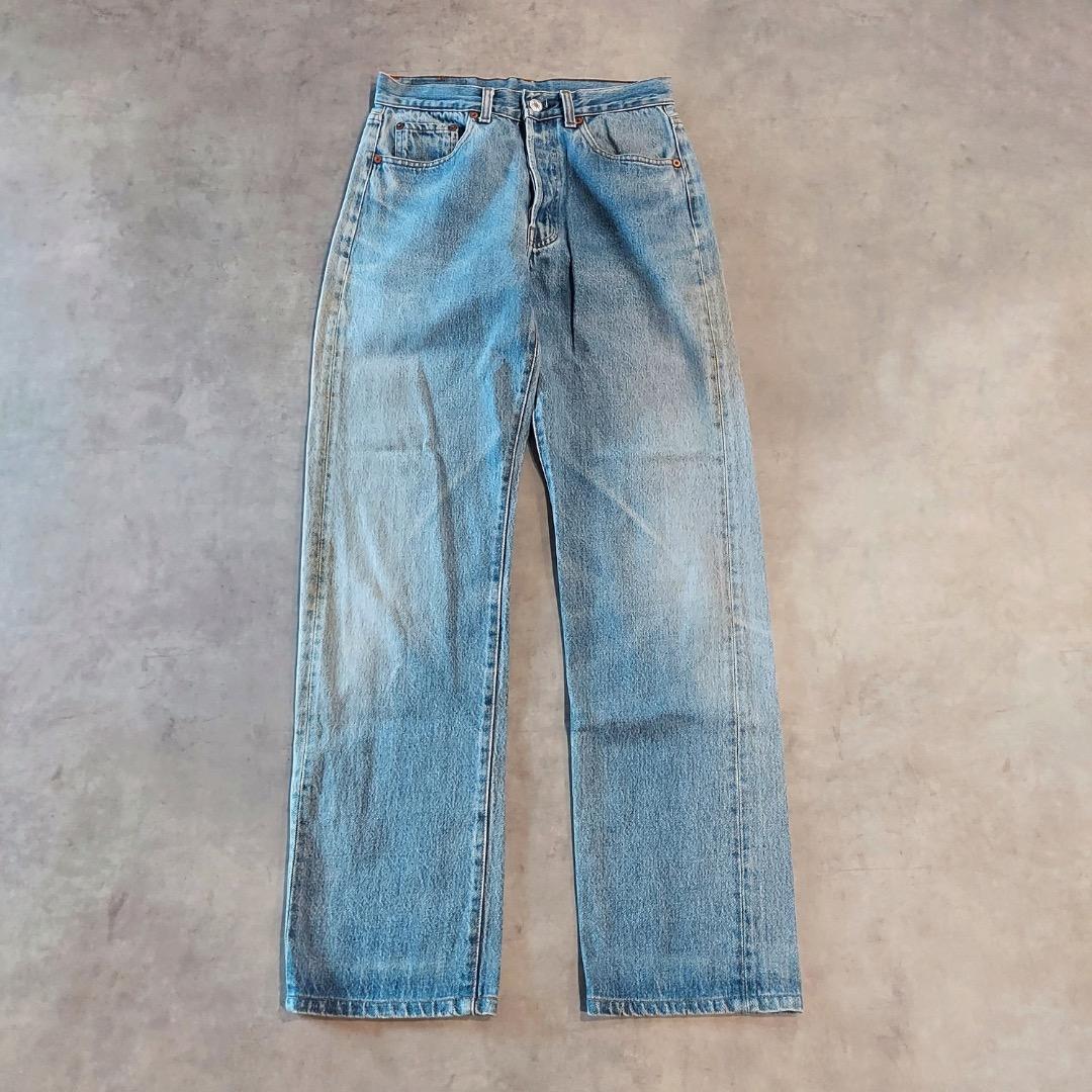 【中古】【古着】リーバイス501 W30 ヒゲ デニム 青 USA製 80s 18544 ユーズド USED 中古 レトロ メンズ レディース 一点物 アメカジ｜fuufu 店