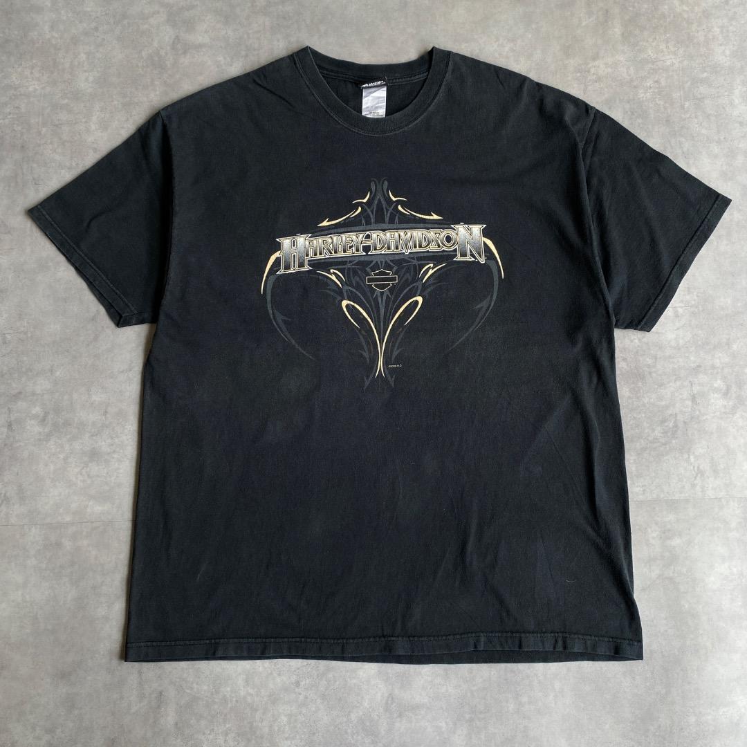 【中古】【古着】ハーレーダビッドソン ティーシャツ 00s USA製 2XL 黒 20505 ユーズド USED 中古 レトロ メンズ レディース 一点物 アメカジ 古着 Tシャツ・カットソー-トップス