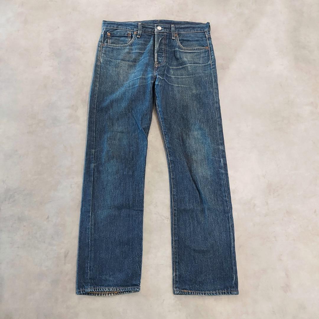 【中古】【古着】リーバイス501 Levis W32 ビッグE 古着 ヒゲ ハチノス 20897 ユーズド USED 中古 レトロ メンズ レディース 一点物 アメカジ 古着｜fuufu 店