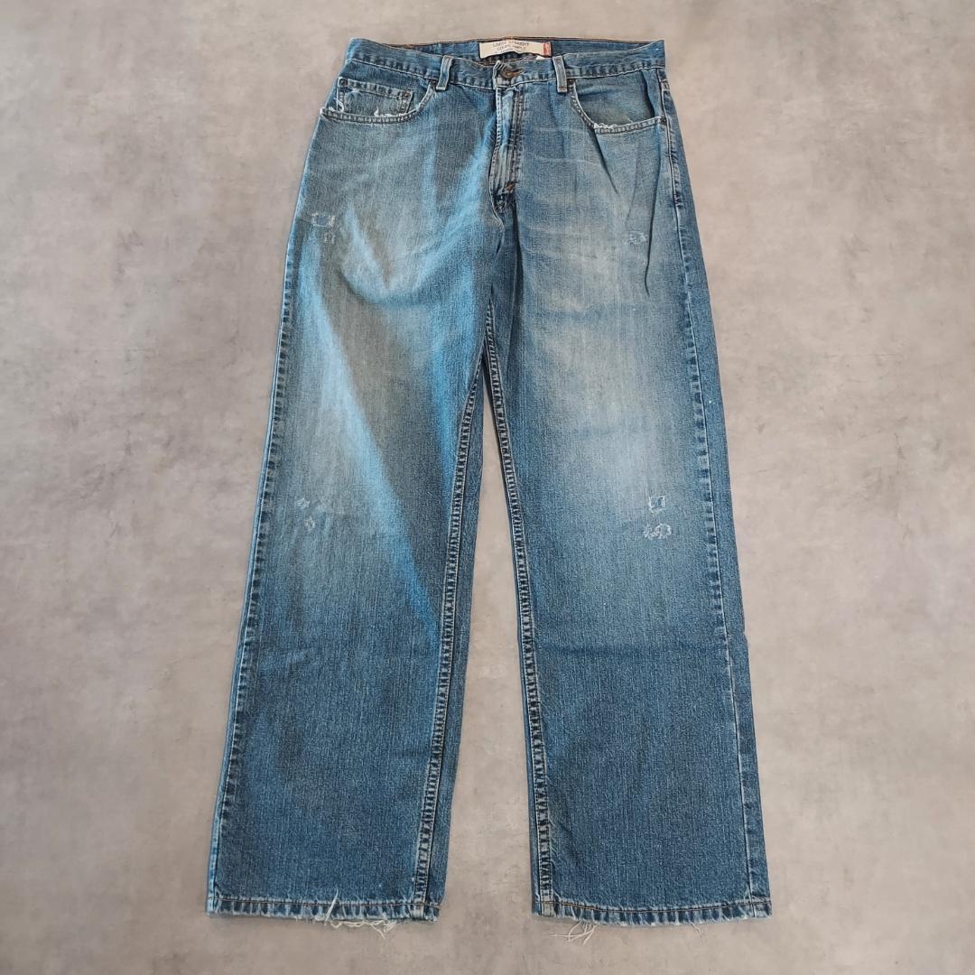 【中古】【古着】リーバイス569 W32 ワイド バギー 青 古着 Y2K 00s 21723 ユーズド USED 中古 レトロ メンズ レディース 一点物 アメカジ 古着｜fuufu 店