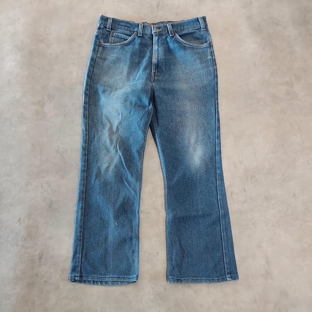 【中古】【古着】リーバイス517 W36 フレア ブーツ 青 古着 80s USA製 21400 ユーズド USED 中古 レトロ メンズ レディース 一点物 アメカジ 古着|fuufu 店