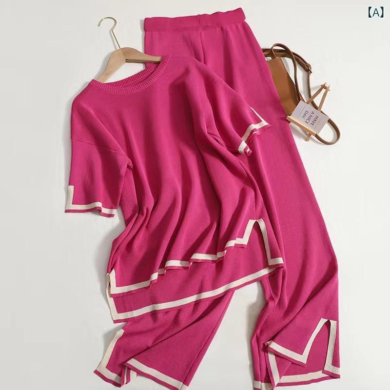新 商品の ファッション スーツの 気質は 色に ぶつかって 半袖の ニットの 服を 開きます。