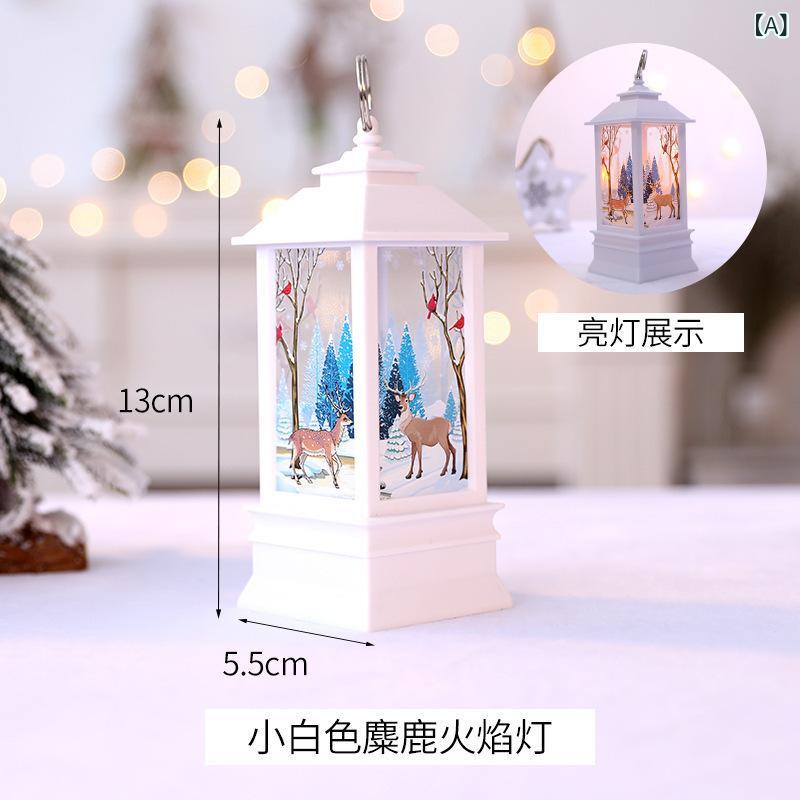 クロス ボーダー 卸売 クリスマス 炎 風 灯 サンタクロース 装飾 クリスマス LED 発光 置物 キャンドル スタンド
