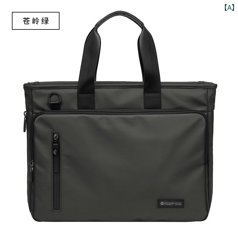 GOLF ブリーフケースメンズビジネスカジュアル 通勤 バッグ大 容量 15 インチ パソコン バッグ 斜め がけ ショルダーバッグファイルハンドバッグ