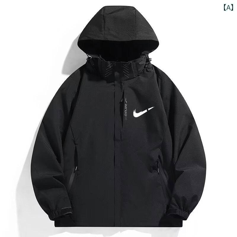 上衣 上衣 AliExpress 春と 秋の メンズ アウトドア 防風 雨合羽 ウインドブレーカーメンズジャケットカーディガン 山登り 旅する