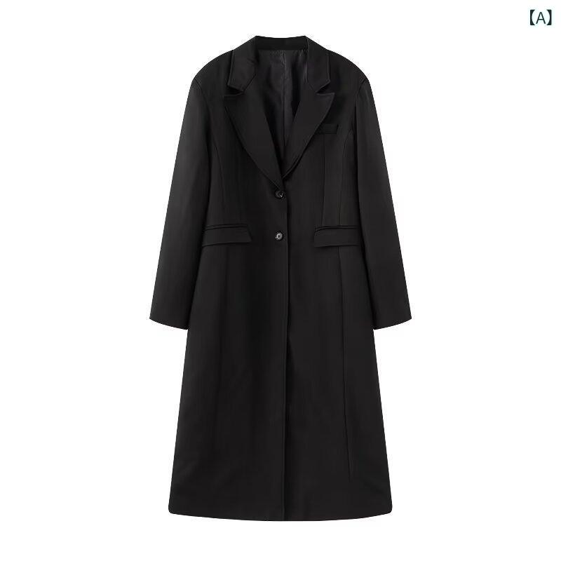 クロスボーダーヨーロッパと アメリカの 服 2025 冬 ヨーロッパと アメリカの ファッション多 用途 スリムラペルロングコートジャケット 女性 F 825023
