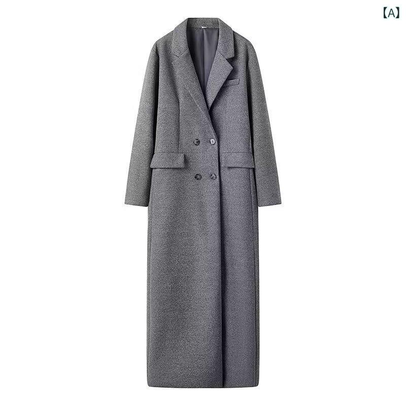 2024 秋冬新 商品 欧米 クロス ボーダー 女装 街頭 ファッション ボタンの 長い 毛ですね。 コート 2151