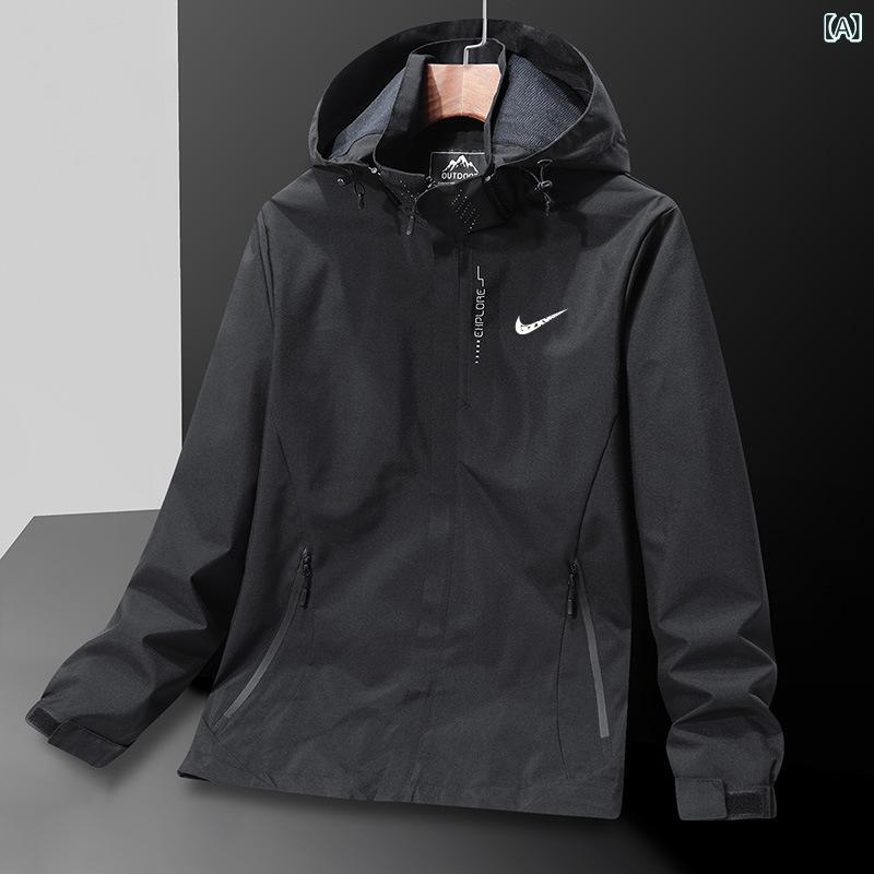代理 ブランド ジャケット 男 春秋新 商品は 帽子 付き コートを 取り外しても いいです。
