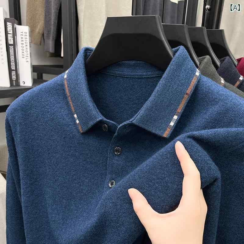 高 品質 男性 セーター 冬全 セーター 純 色 ファッション 襟 t シャツ 厚い 保温 ニット 男