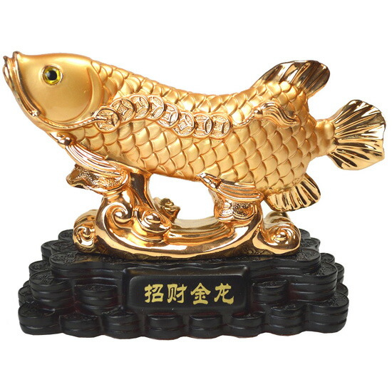 木製 鮮やかな魚の彫刻 アジア·アロワナ 木製 鮮やかな魚の彫刻 アジア·アロワナ
