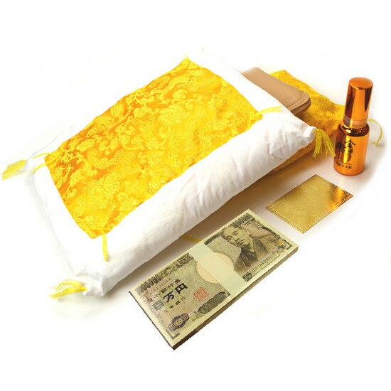 風水 龍 置物 金 風水グッズ 玄関 水晶 財布布団 お財布ふとん  開運 おさいふ布団 【金運アップ！5点セット】≪5本爪の皇帝龍≫ 敷布団 掛け布団 金運スプレー 開運カード 100万円メモ帳 財運金運財布 5本爪 金運の雫アロマオイル