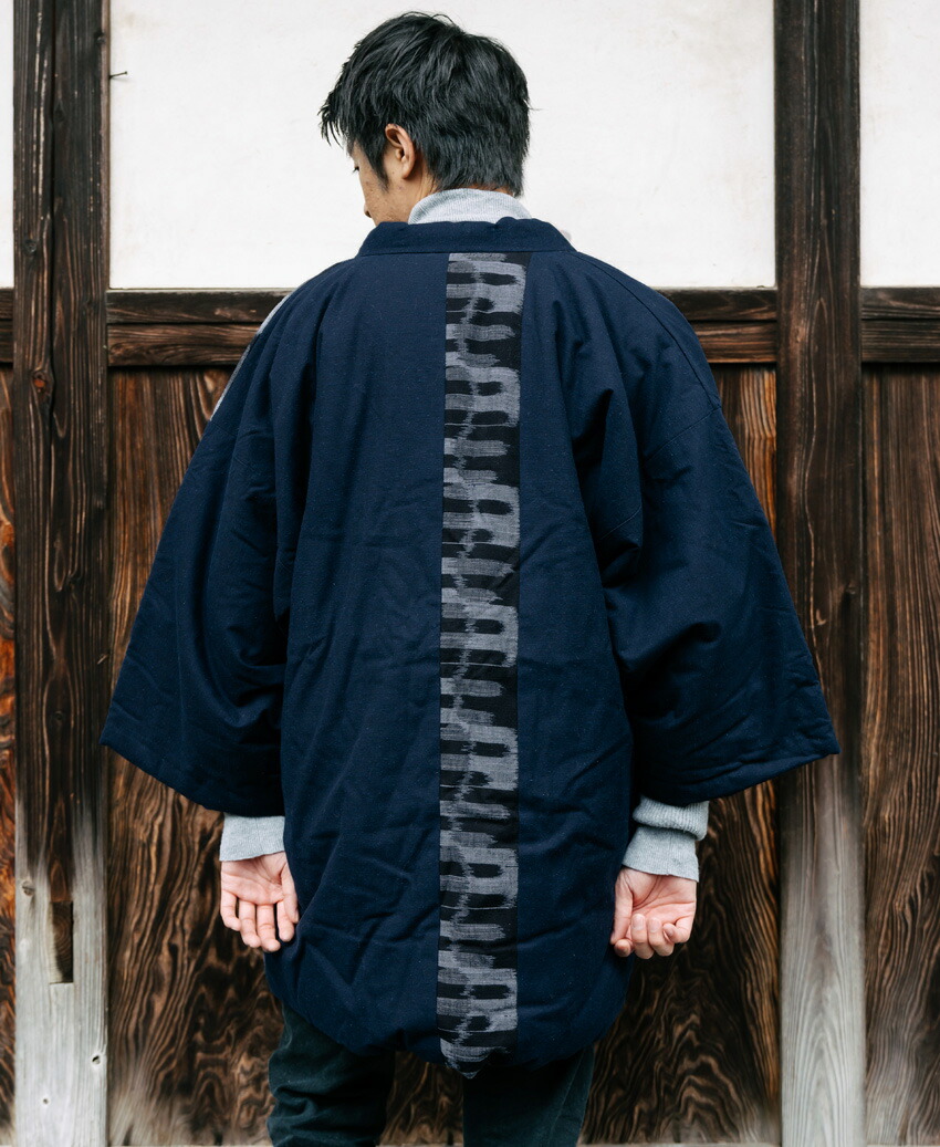 綿入り半纏 紳士用 どてら 国産 メンズ フリーサイズ はんてん 久留米絣のパッチワーク どてら はんてん 本場久留米 送料無料日本製 日本製 男性用 おしゃれ 高級 はんてん 男性 メンズ 本場久留米 半纏 和の洋服とエプロンのお店布和里はんてん 半纏 半天 久留米半天