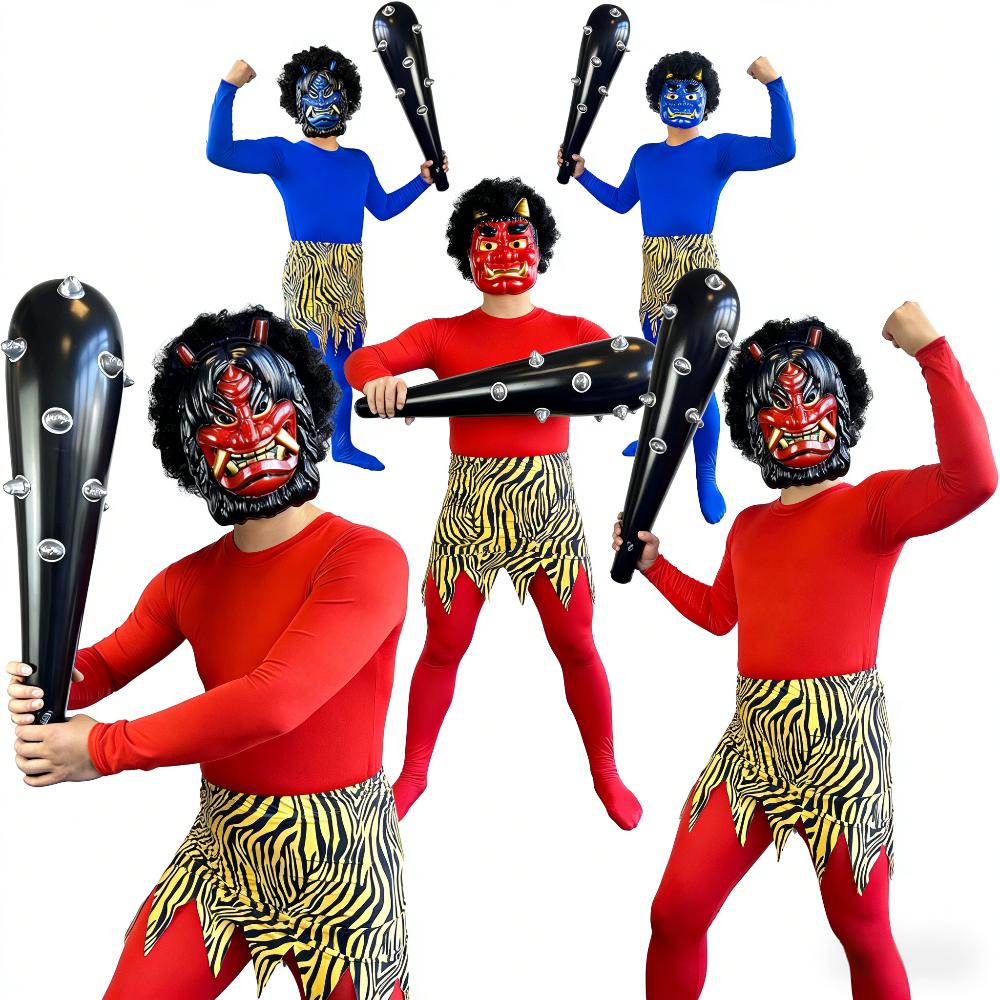 【楽天市場】【7点セット】節分 鬼 衣装 コスプレ 鬼コスプレ リアル鬼 メンズ 鬼お面 虎腰巻き おに 赤鬼 青鬼 鬼衣装 コスチューム ...