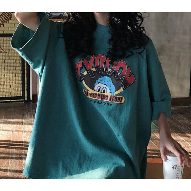 楽天市場 韓国ファッション 韓国服 デカt ビックtシャツ ぶかぶかtシャツ 華奢見えtシャツ 個性 レディース Tシャツ 半袖 総柄 プリント かわいい おしゃれ シンプル 大きいサイズ ぶかっと 通学 ママ服 夏 春 公園 ホワイト 白 Ll 4l Fwat