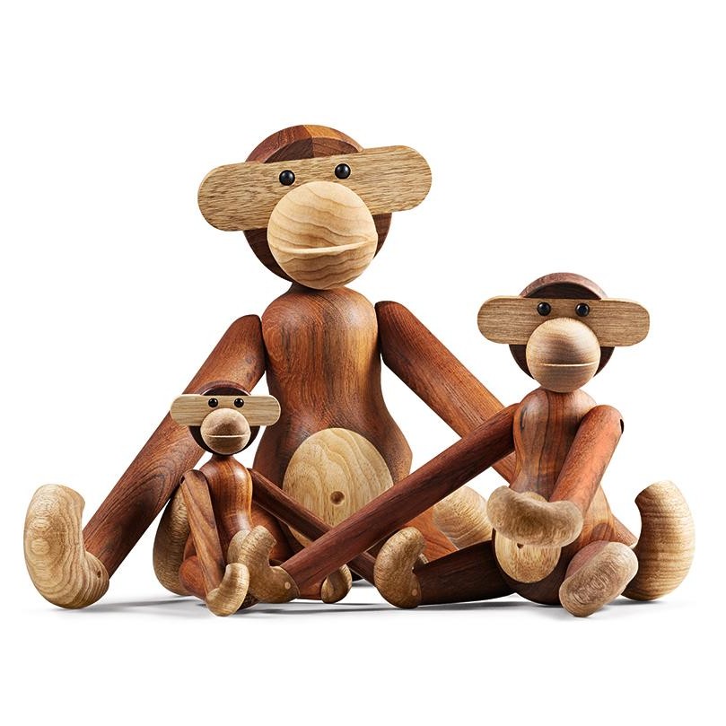 【クーポン利用で300円OFF】【送料無料】カイ・ボイスン Kay Bojesen モンキー Monkey S, M, L 3サイズ 木製人形 Wood Toy 3 size デンマーク 北欧 木製人形 動物 お祝い プレゼント