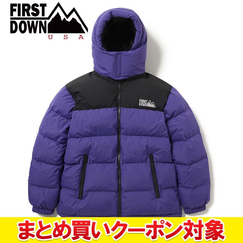 【まとめ買いクーポン対象(組み合わせ自由)】 クリアランス 【返品不可】 FIRST DOWN USA BUBBLE DOWN JKT HOOD F942004-80 メンズ レディース