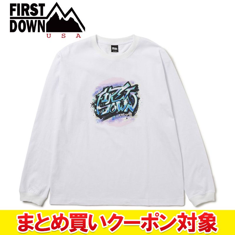 【まとめ買いクーポン対象(組み合わせ自由)】 クリアランス 【返品不可】 FIRST DOWN USA L/S TEE COTTON JERSEY DISCIPLE GRAPHIX 1 F972039-01 メンズ レディース