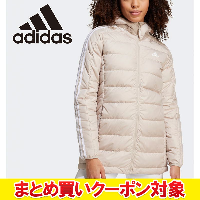 【まとめ買いクーポン対象(組み合わせ自由)】 クリアランス 【返品不可】 アディダス W ESS 3S ライトダウン フーディジャケット MKW48-IX8928 レディース｜FZONEスポーツ